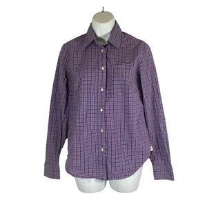 American Eagle Womens Size 8 Favorite Boyfriend Shirt Button Down Plaid